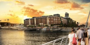Park Hyatt Hotel Wynyard Quarter - An artist impression of the $200m five star hotel about to be built by China Construction and Hawkins