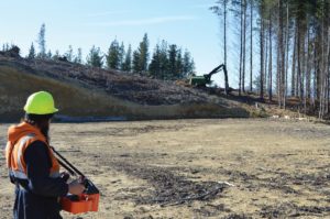 Hands off: remote control of a John Deere 909 feller buncher