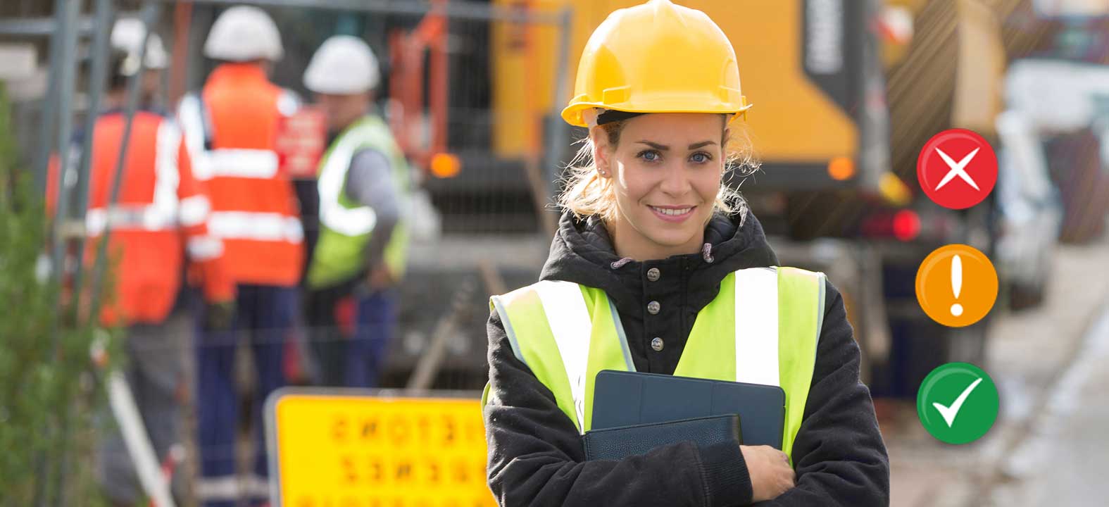 How construction looks under the traffic light system Industrial